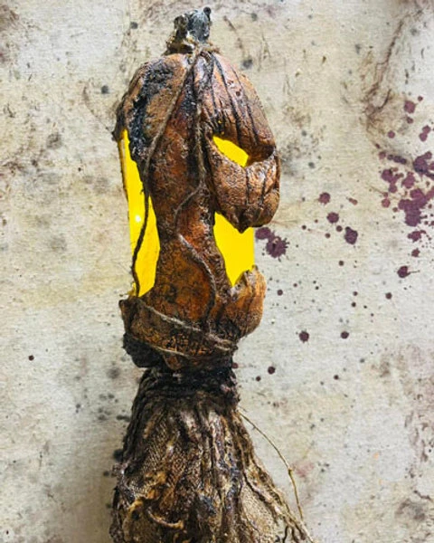 6 Foot Lighted Pumpkin Swamp Stick 4 6 Foot Lighted Pumpkin Swamp Stick - Image 4