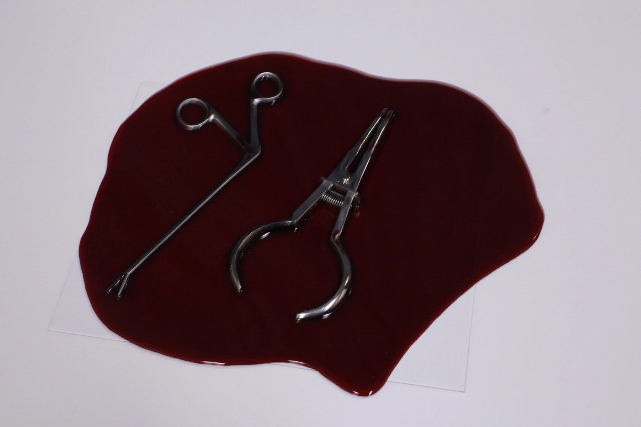 Resin Blood Pool With Medical Clamps 5 Resin Blood Pool With Medical Clamps - Image 5
