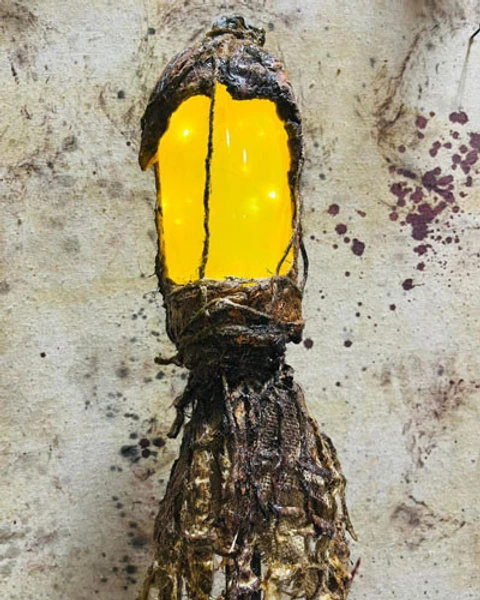 6 Foot Lighted Pumpkin Swamp Stick 2 6 Foot Lighted Pumpkin Swamp Stick - Image 2