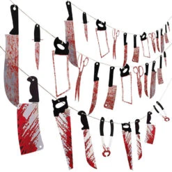 7 Foot Bloody Weapons Banner -Halloween Props Store 60a069 f6e505a301b044758b15724552345bd9mv2