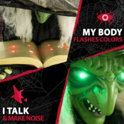 72" Standing Witch With Book, Lights Sound -Halloween Props Store 82c588 075f31f48915443fa63f125bf0a96505mv2