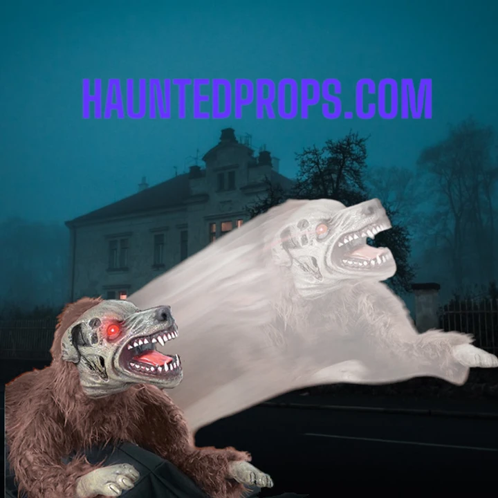 Animated Lunging Mad Dog Halloween Decoration 3 Animated Lunging Mad Dog Halloween Decoration - Image 3