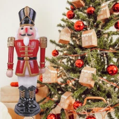 Red & Blue Nutcracker With Moving Arms