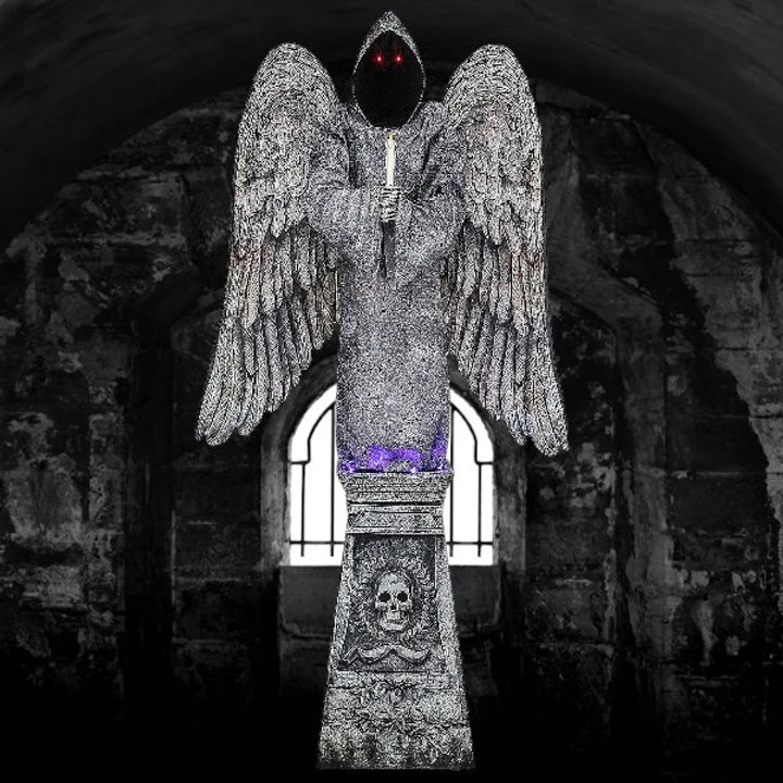 96" Cemetery Angel Animated Halloween Prop 1 96" Cemetery Angel Animated Halloween Prop