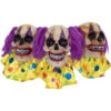 3pc Clown Lawn Stakes W/LU Multi Eyes