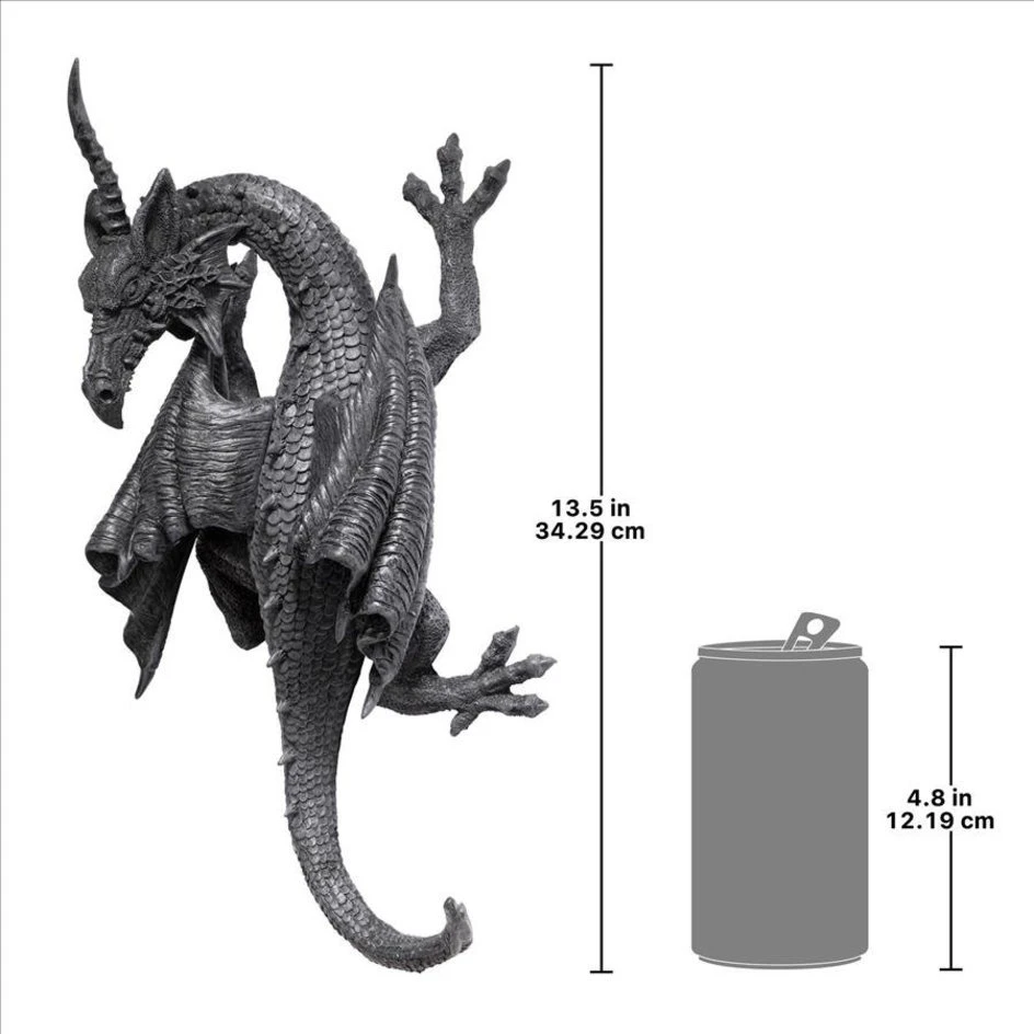 Horned Dragon Of Devonshire Gothic Wall Sculptures 3 Horned Dragon Of Devonshire Gothic Wall Sculptures - Image 3