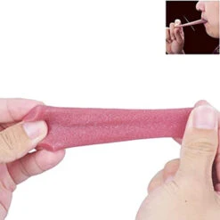 2 Pcs Halloween Props Realistic Artificial Tongue Silicone