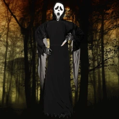 6' Ghost Face Prop With Knife