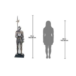 16th-Century Italian Armor Sculpture With Halberd