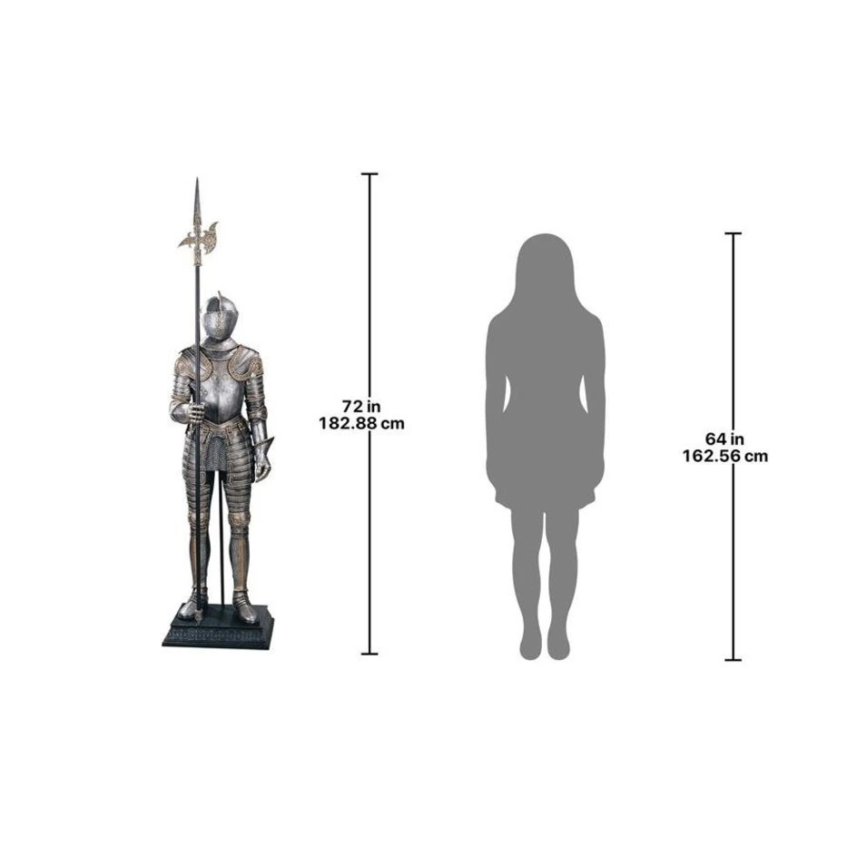 16th-Century Italian Armor Sculpture With Halberd 1 16th-Century Italian Armor Sculpture With Halberd