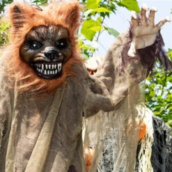 63" Standing Animated Wolf