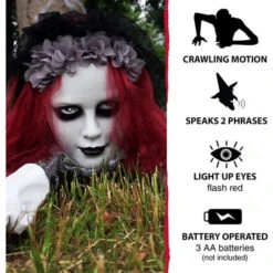63" Long Bride Groundbreaker, Crawling, Lights, Sound - 5 63" Long Bride Groundbreaker, Crawling, Lights, Sound - -Halloween Props Store 82c588 521009e2c61c4bc180df947550702d7cmv2