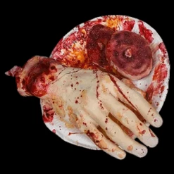 Gory Latex Hand In 8'' Paper Dish