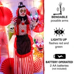 65" Standing Clown With Lights & Sounds