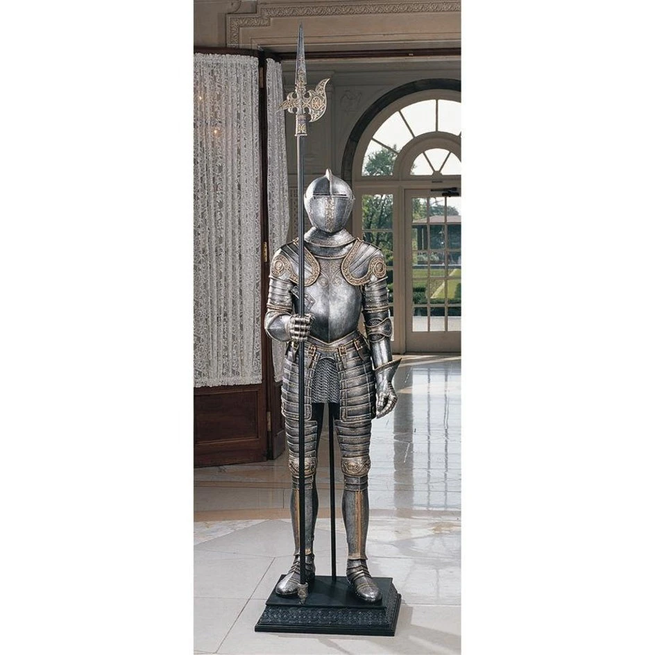 16th-Century Italian Armor Sculpture With Halberd 2 16th-Century Italian Armor Sculpture With Halberd - Image 2