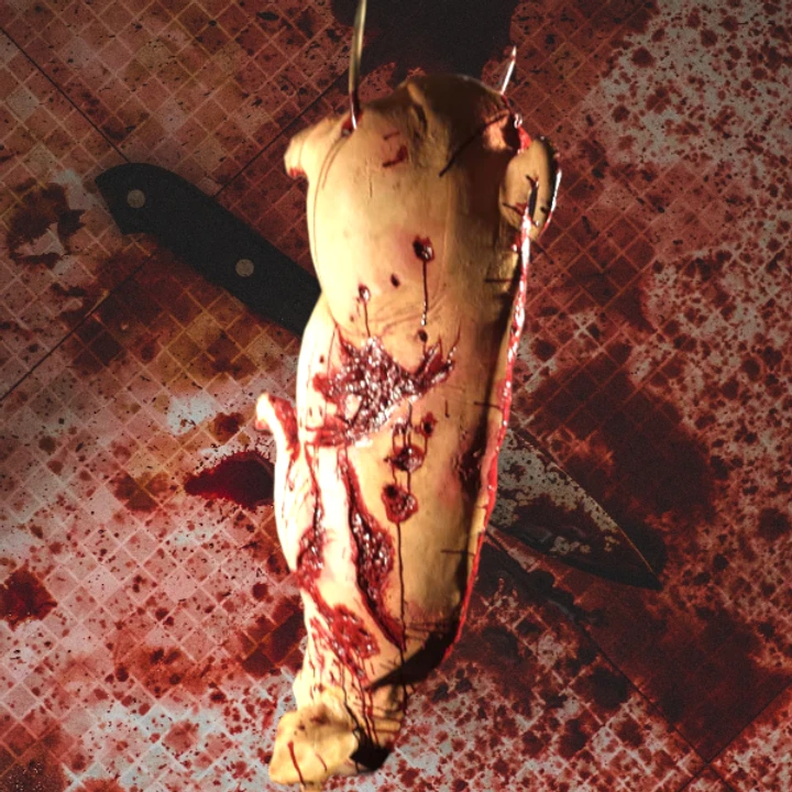 Rancid Rudy Half Slab Fresh Butchered Pig & REAL HOOK 1 Rancid Rudy Half Slab Fresh Butchered Pig & REAL HOOK