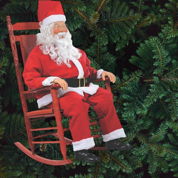 Rocking Santa Claus Outdoor Decoration 1 Rocking Santa Claus Outdoor Decoration