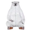 Sitting Pretty Oversized Polar Bear Statue With Paw Seat