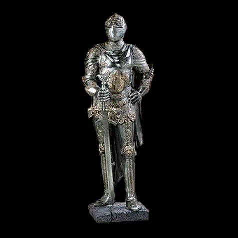 16th-Century Italian Armor Sculpture With Halberd 4 16th-Century Italian Armor Sculpture With Halberd - Image 4