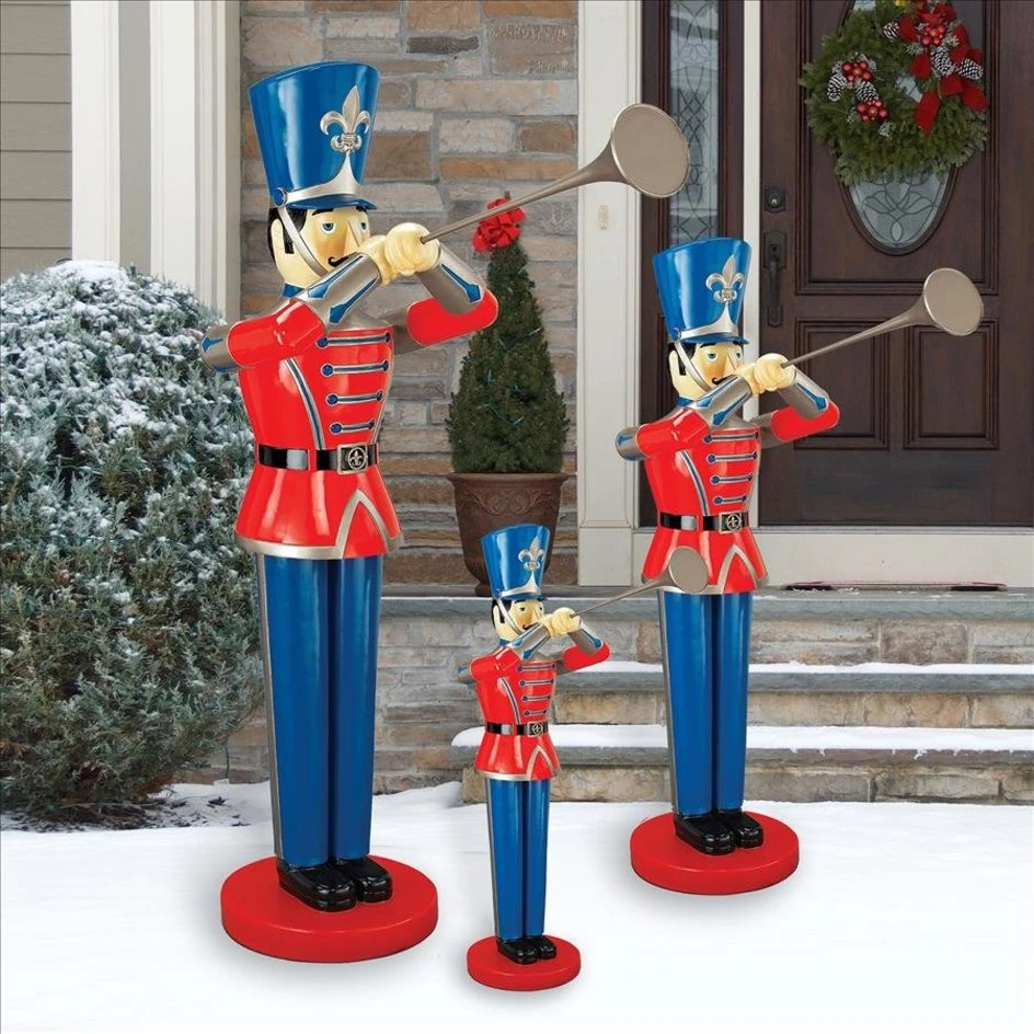 Trumpeting Soldier Holiday Statues 3 SIZES TO CHOOSEFROM 1 Trumpeting Soldier Holiday Statues 3 SIZES TO CHOOSEFROM