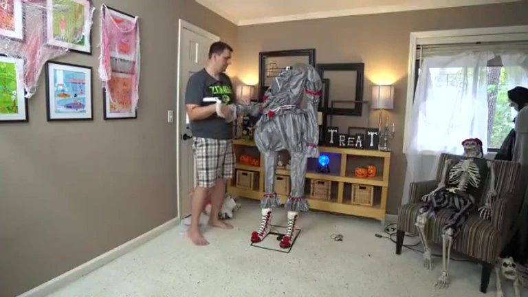 Life-Size Pennywise Halloween Decoration 1 Life-Size Pennywise Halloween Decoration