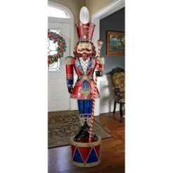 Lluminated Bavarian Style Holiday Nutcracker Statue