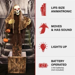 65'' Animated Skeleton Reaper W/ Box Stand -Halloween Props Store 82c588 f50967db15c648bbab60ef84d8868d20mv2